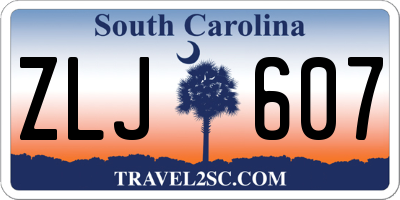 SC license plate ZLJ607