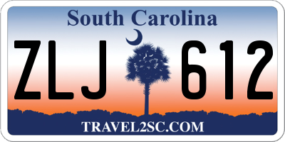 SC license plate ZLJ612
