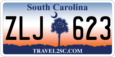 SC license plate ZLJ623