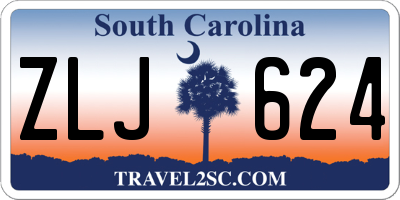 SC license plate ZLJ624