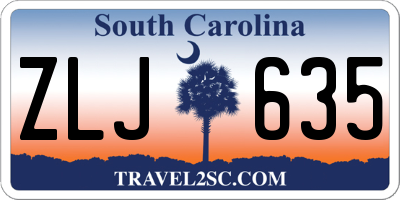 SC license plate ZLJ635