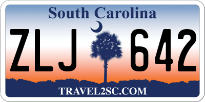 SC license plate ZLJ642
