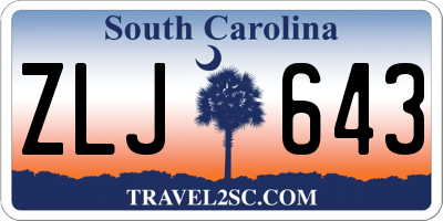 SC license plate ZLJ643