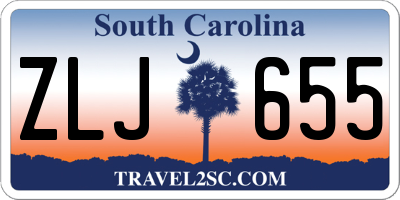 SC license plate ZLJ655