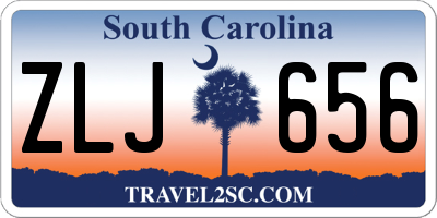 SC license plate ZLJ656