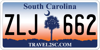 SC license plate ZLJ662
