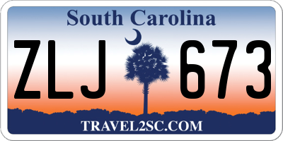 SC license plate ZLJ673