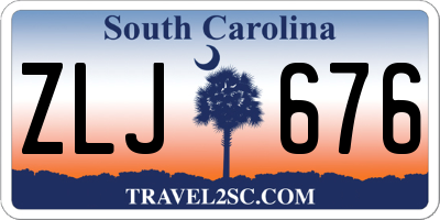SC license plate ZLJ676