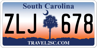 SC license plate ZLJ678
