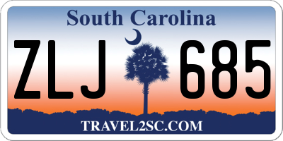 SC license plate ZLJ685