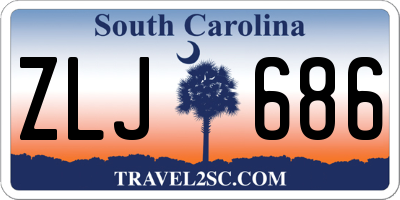 SC license plate ZLJ686