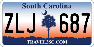 SC license plate ZLJ687