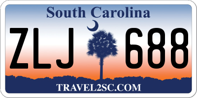 SC license plate ZLJ688