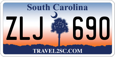 SC license plate ZLJ690