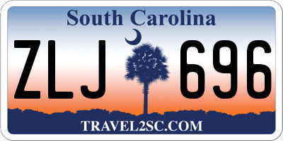 SC license plate ZLJ696
