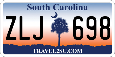 SC license plate ZLJ698