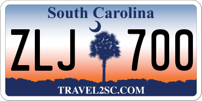 SC license plate ZLJ700