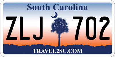 SC license plate ZLJ702