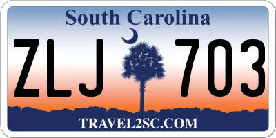 SC license plate ZLJ703