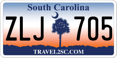 SC license plate ZLJ705