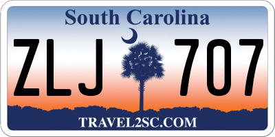 SC license plate ZLJ707