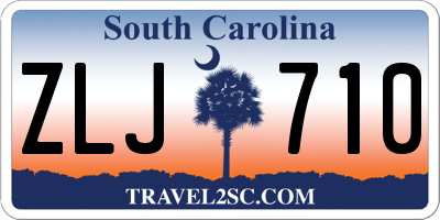 SC license plate ZLJ710