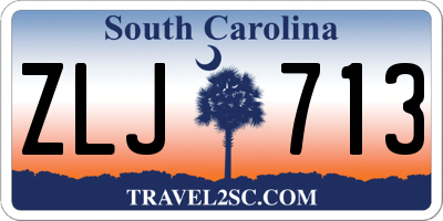 SC license plate ZLJ713