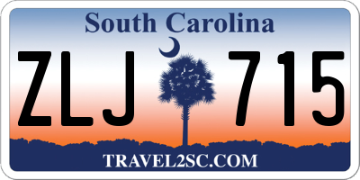 SC license plate ZLJ715