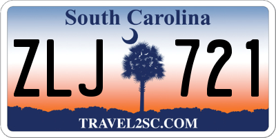 SC license plate ZLJ721
