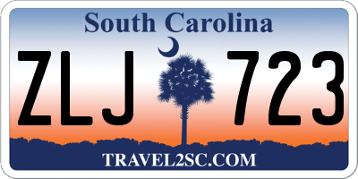 SC license plate ZLJ723