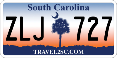 SC license plate ZLJ727