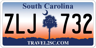 SC license plate ZLJ732