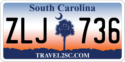 SC license plate ZLJ736