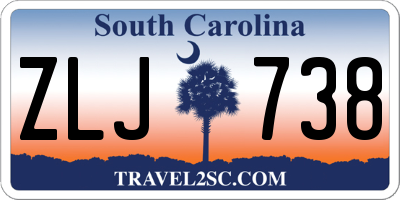 SC license plate ZLJ738