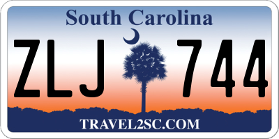 SC license plate ZLJ744