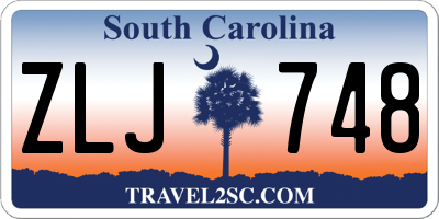 SC license plate ZLJ748