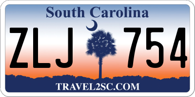 SC license plate ZLJ754