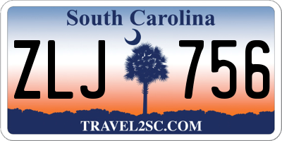 SC license plate ZLJ756