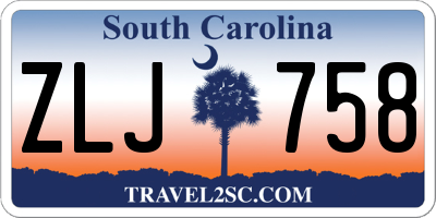 SC license plate ZLJ758