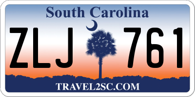 SC license plate ZLJ761