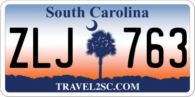 SC license plate ZLJ763