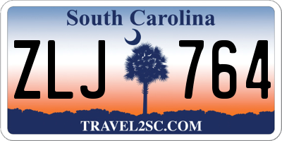 SC license plate ZLJ764