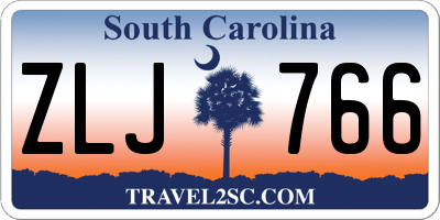 SC license plate ZLJ766