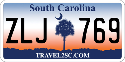 SC license plate ZLJ769