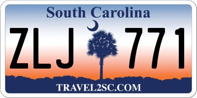 SC license plate ZLJ771