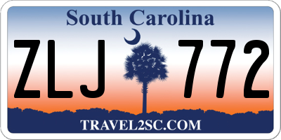 SC license plate ZLJ772