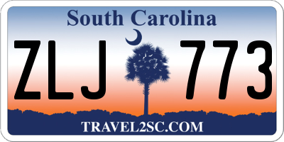 SC license plate ZLJ773