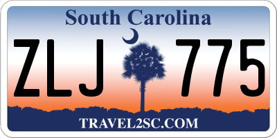 SC license plate ZLJ775