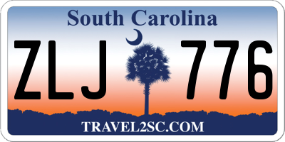 SC license plate ZLJ776