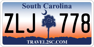 SC license plate ZLJ778